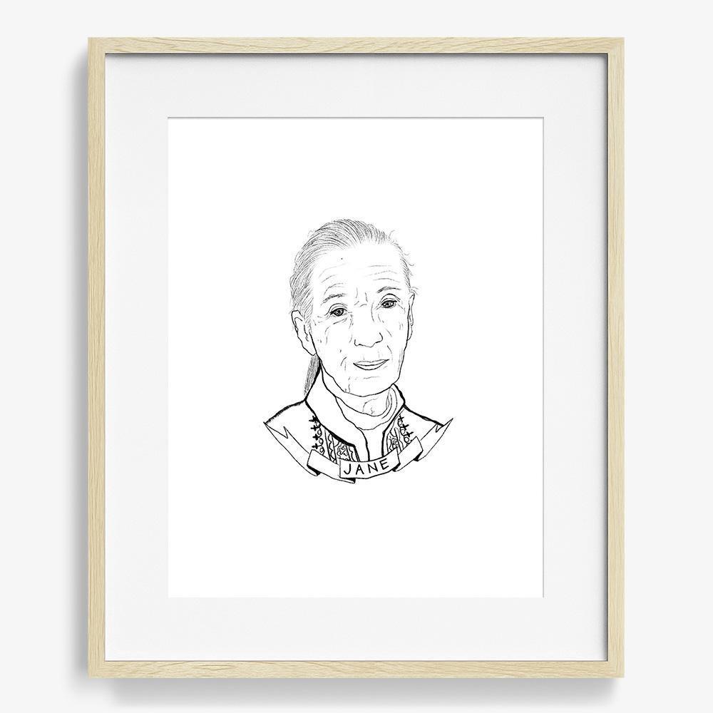 Jane Goodall, Print  by  Jane Goodall Tappan