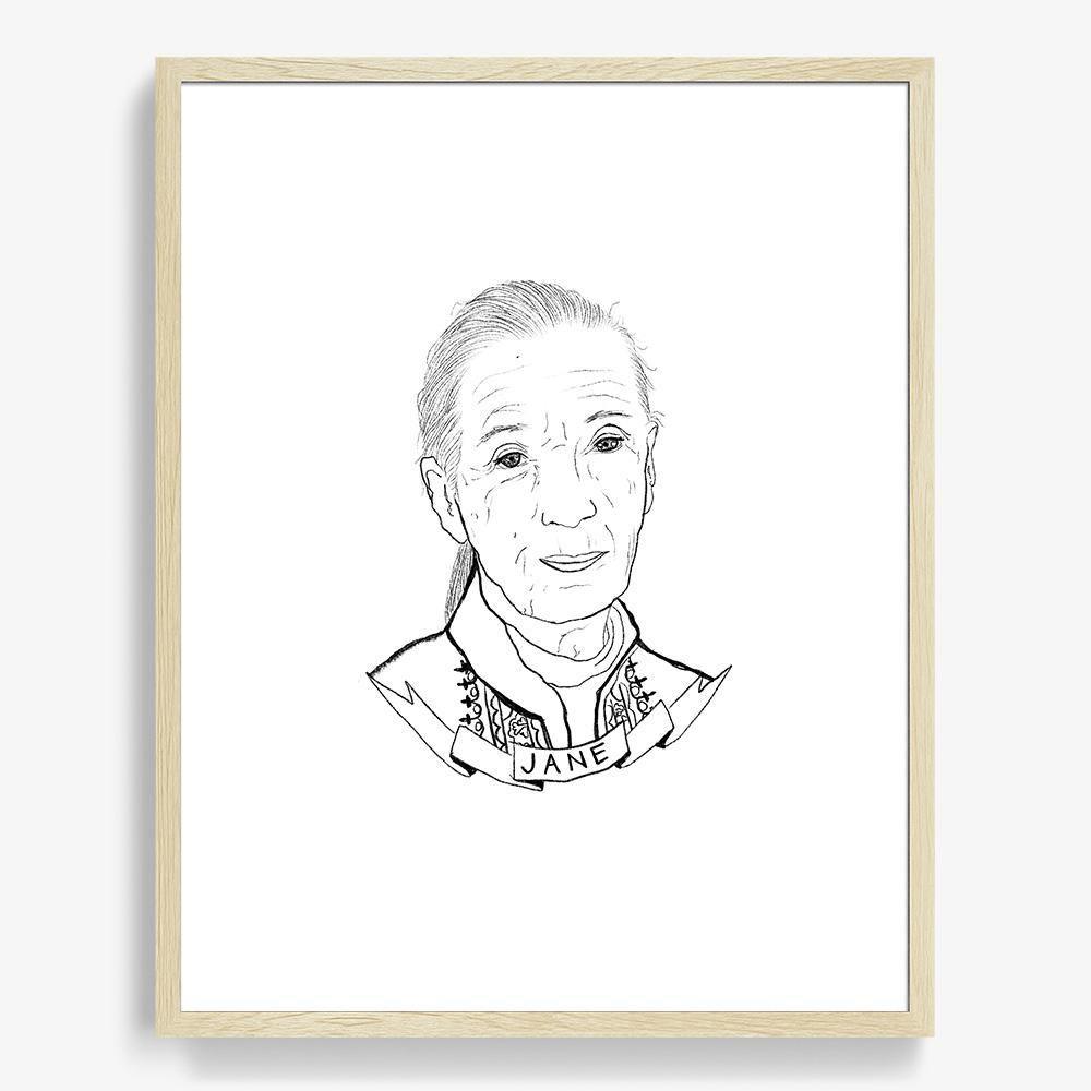 Jane Goodall, Print  by  Jane Goodall Tappan