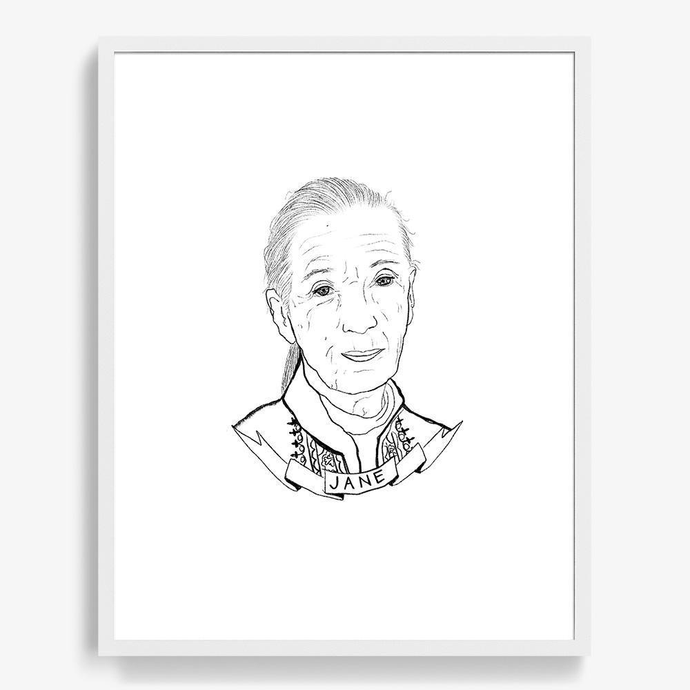 Jane Goodall, Print  by  Jane Goodall Tappan