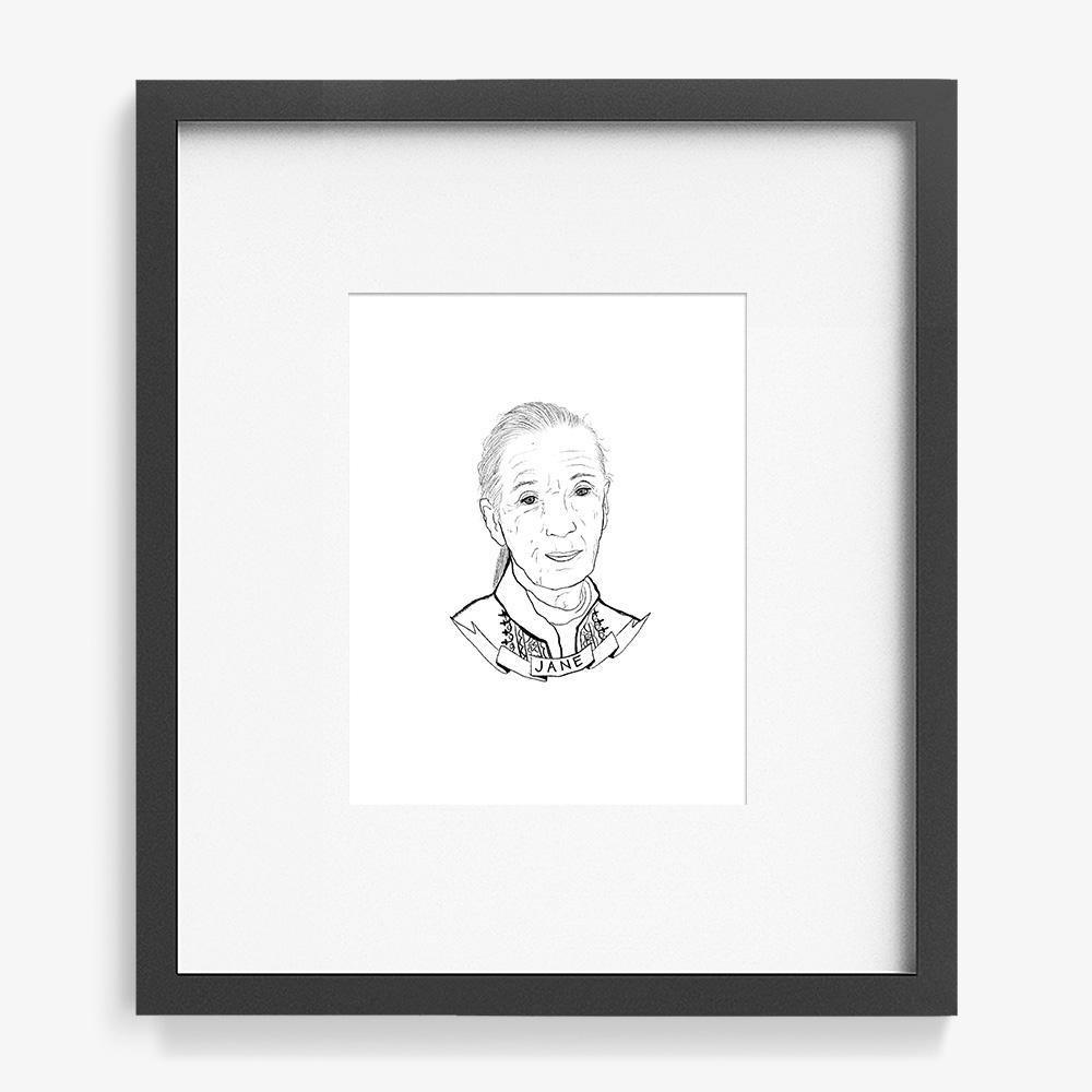 Jane Goodall, Print  by  Jane Goodall Tappan