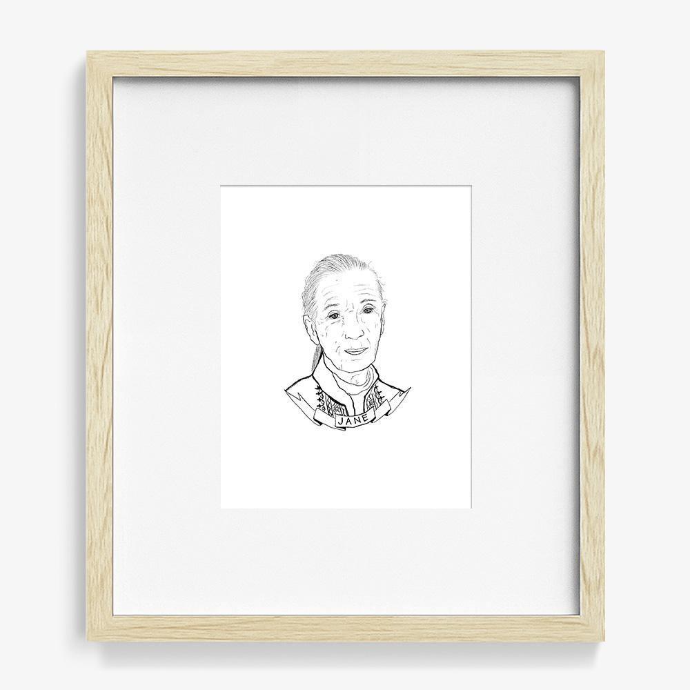 Jane Goodall, Print  by  Jane Goodall Tappan