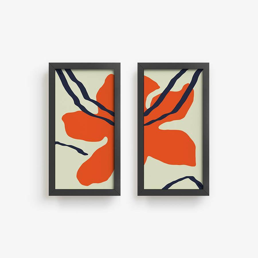 Red Bloom | Diptych, Print  by  Red Bloom | Diptych Tappan