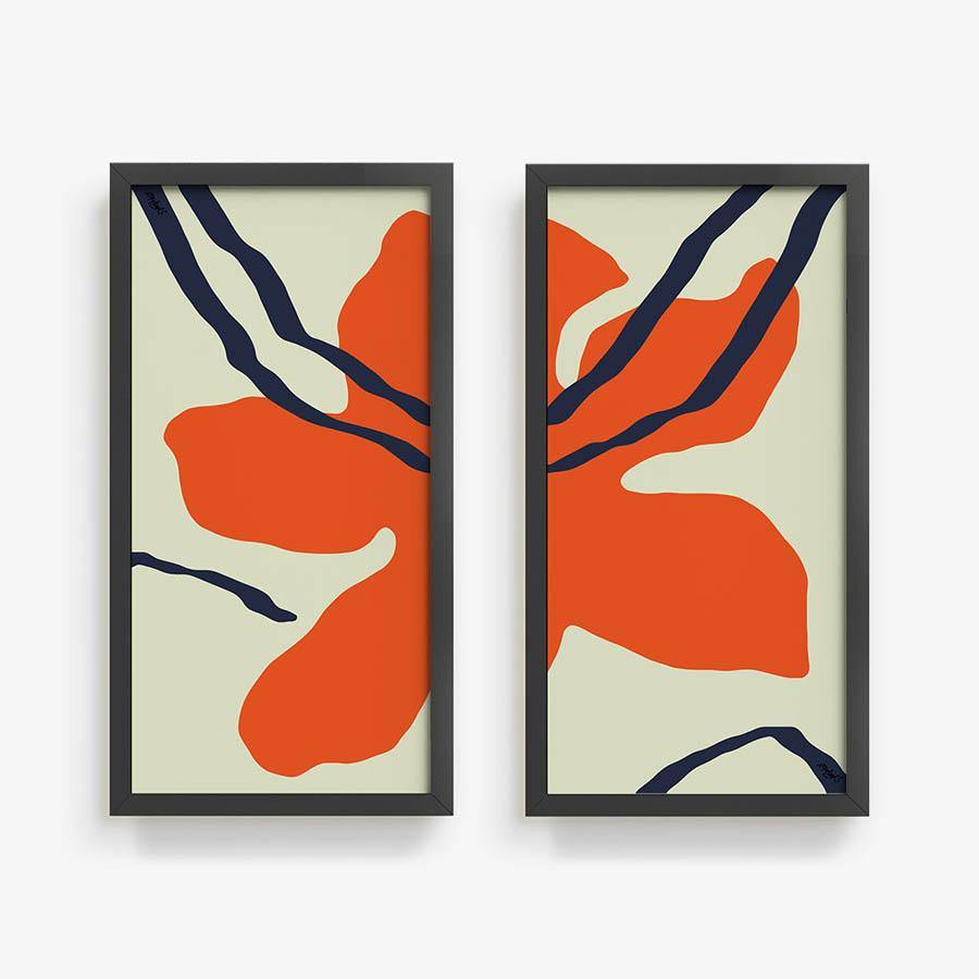 Red Bloom | Diptych, Print  by  Red Bloom | Diptych Tappan