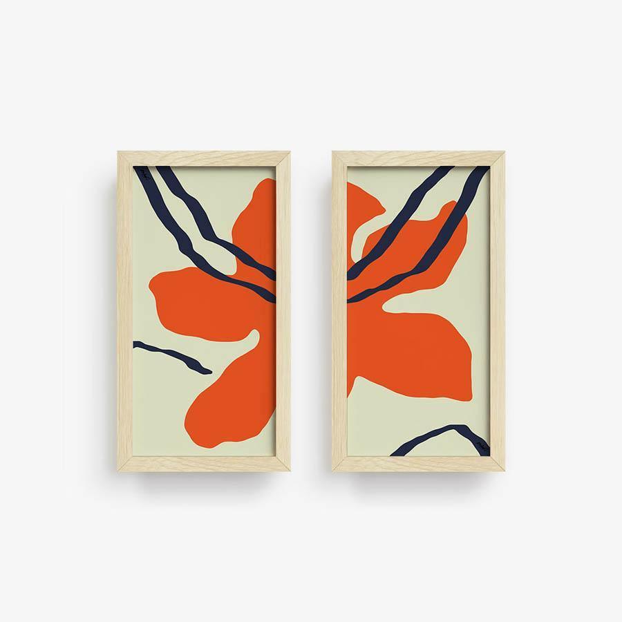 Red Bloom | Diptych, Print  by  Red Bloom | Diptych Tappan