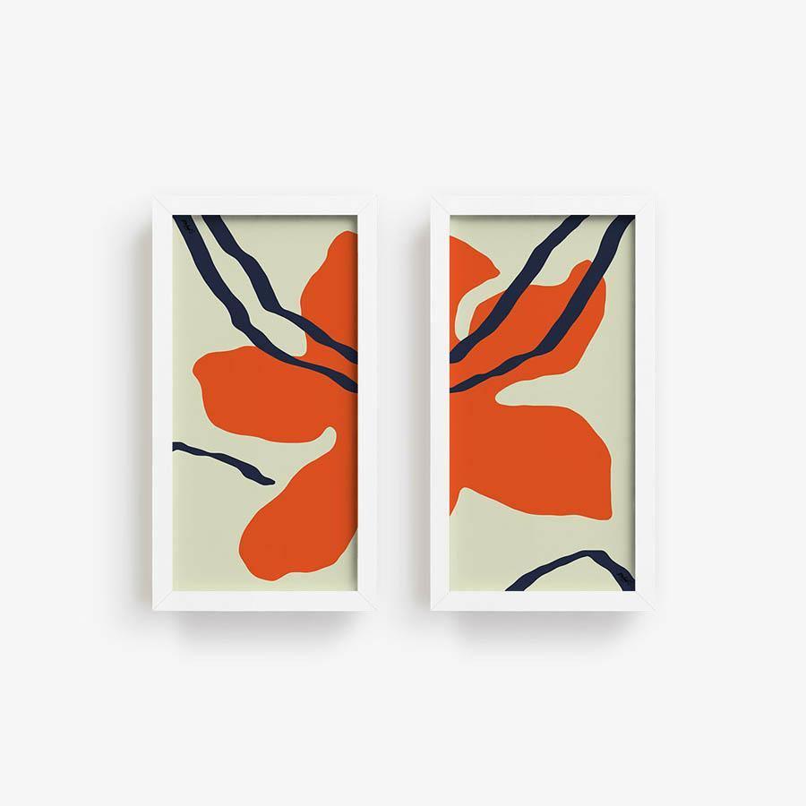 Red Bloom | Diptych, Print  by  Red Bloom | Diptych Tappan