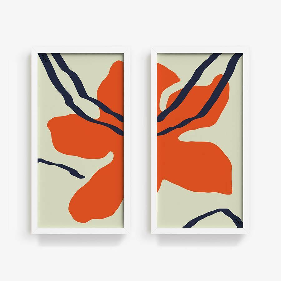 Red Bloom | Diptych, Print  by  Red Bloom | Diptych Tappan