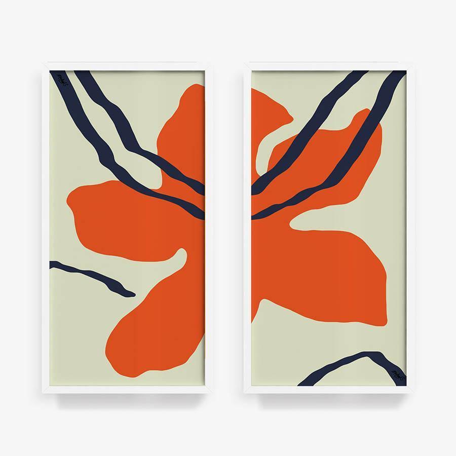 Red Bloom | Diptych, Print  by  Red Bloom | Diptych Tappan