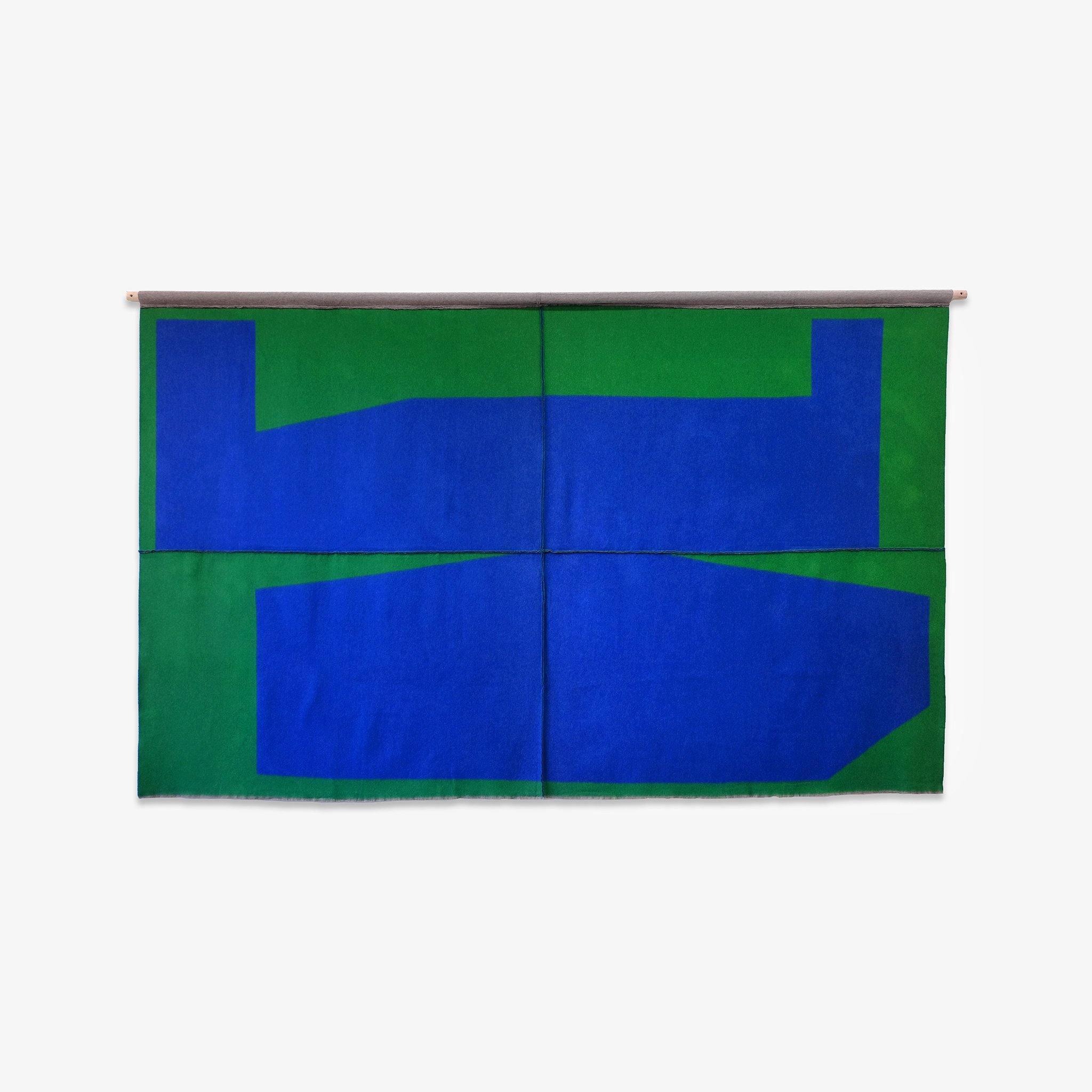 Blue on Green, Textile  by  Blue on Green Tappan