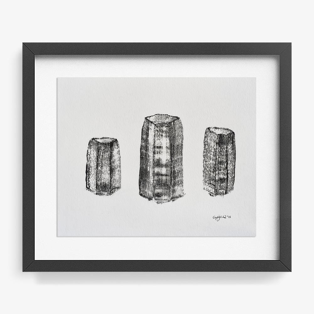 Three Basalt Columns, Print  by  Three Basalt Columns Tappan