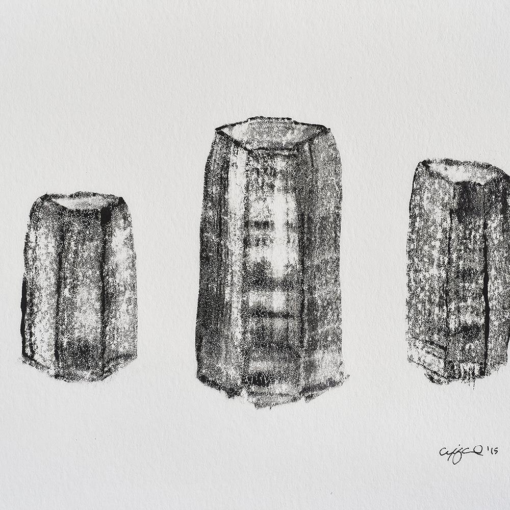 Three Basalt Columns, Print  by  Three Basalt Columns Tappan
