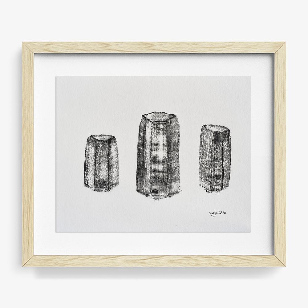 Three Basalt Columns, Print  by  Three Basalt Columns Tappan