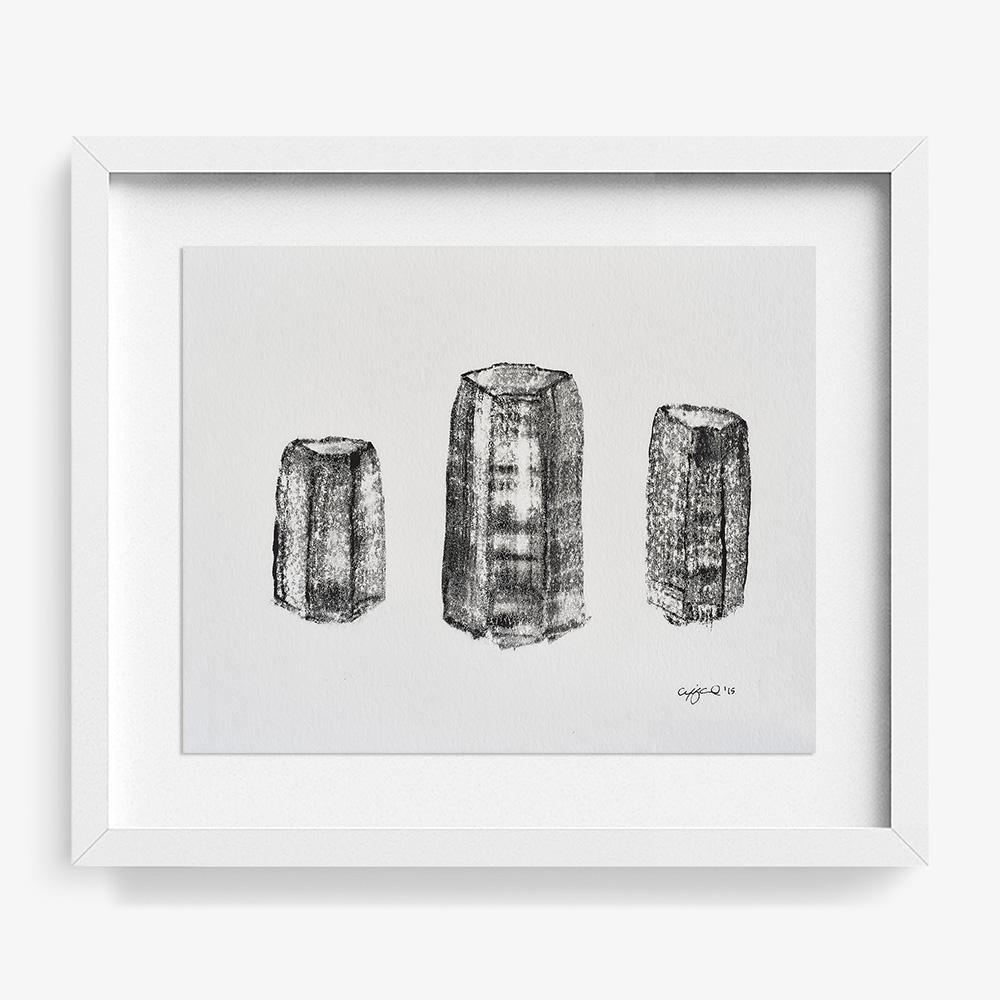 Three Basalt Columns, Print  by  Three Basalt Columns Tappan