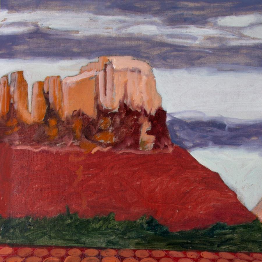 Utah Landscape with Red Tiles, Painting  by  Utah Landscape with Red Tiles Tappan